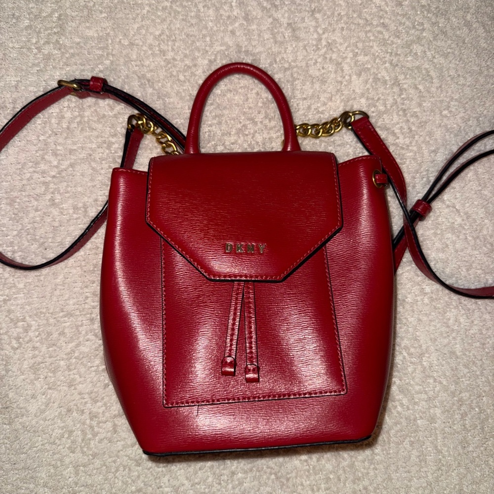 DKNY Scarlet Red Backpack - Picture 7 of 11